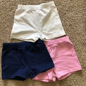 Hanna Anderson girls cartwheel shorts 5 pink navy white lot set of 3